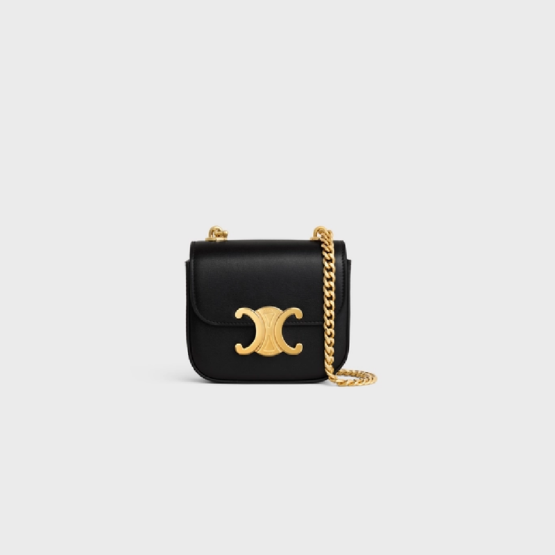 MINI CHAIN CLAUDE IN SHINY CALFSKIN