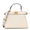 Shiny Nappa Petite Peekaboo I SEE U Satchel White