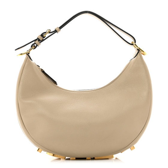 Vitello Grace Matte Small Fendigraphy Hobo Bag Nuvola