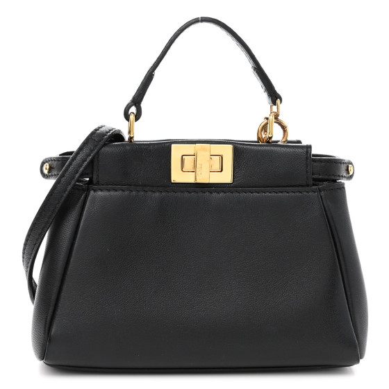 Nappa Micro Peekaboo Iconic Satchel Black
