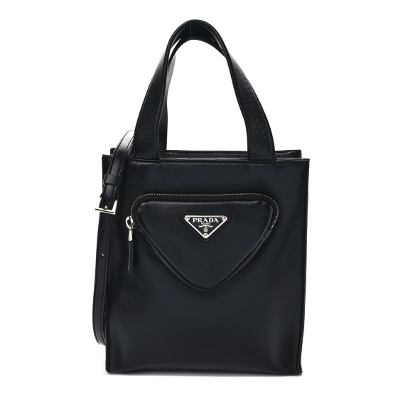 Vitello Daino Mini Pocket Tote Black