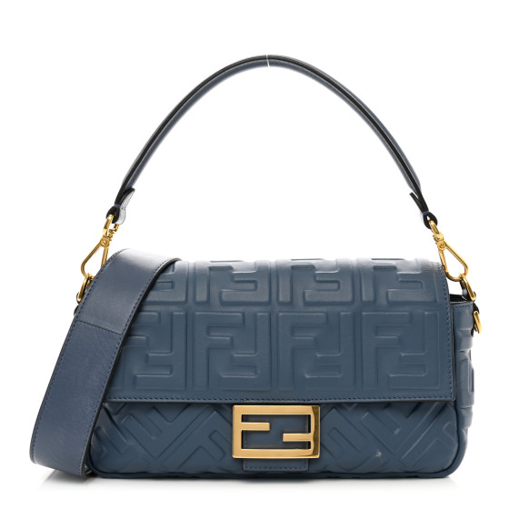 Nappa FF 1974 Embossed Baguette Mirto