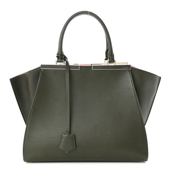 Vitello Dolce Marmol Shiny Nappa Petite 3Jours Tote Verde Prato