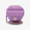 Heart Bag 22s Purple Lambskin Leather