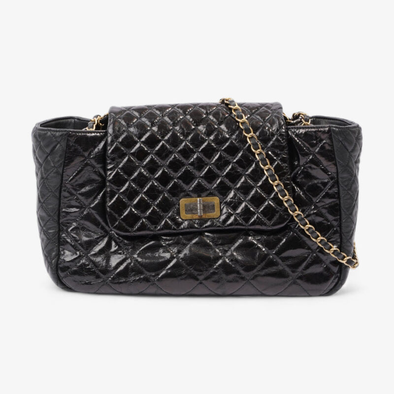 Accordian Reissue Black Patent Leather Small