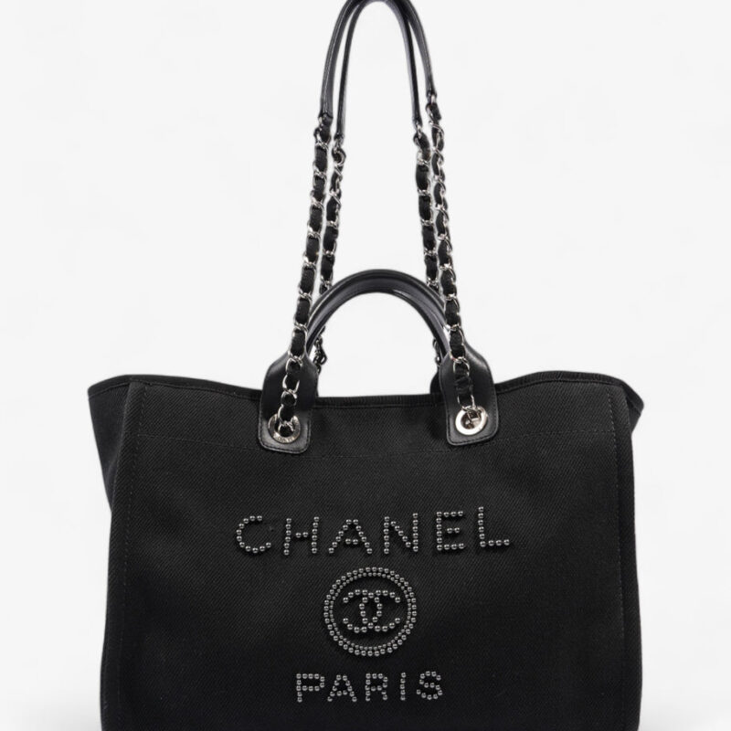 Deauville Tote Black Canvas