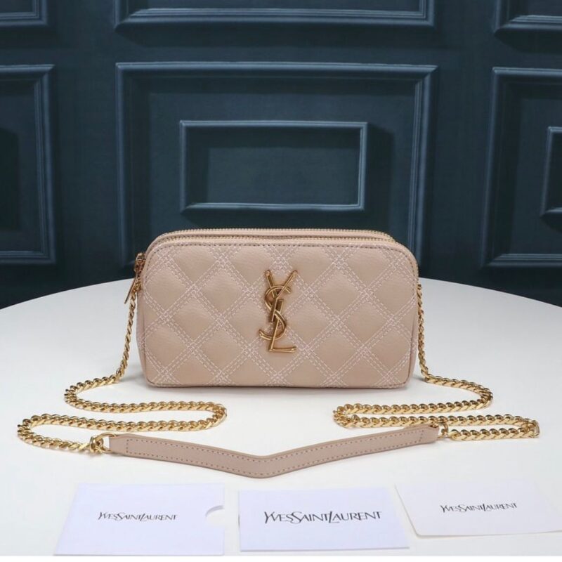 YSL MINI BAG IN QUILTED PINK