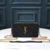 YSL MINI BAG IN QUILTED BLACK & GOLD