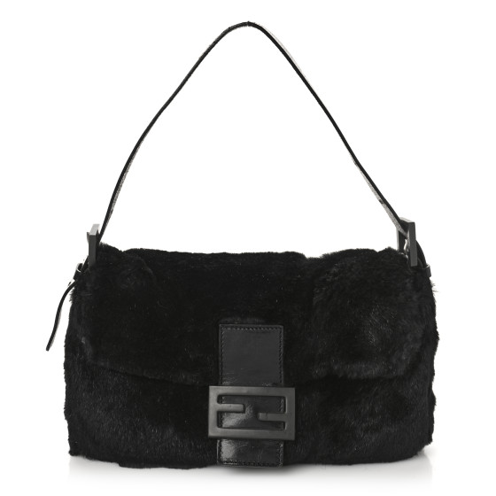 Rabbit Fur Baguette Black