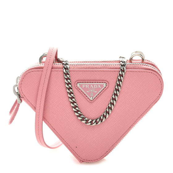 Saffiano Mini Crossbody Pouch Petal Pink