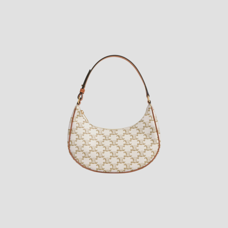 CELINE AVA BAG IN TRIOMPHE CANVAS AND CALFSKIN