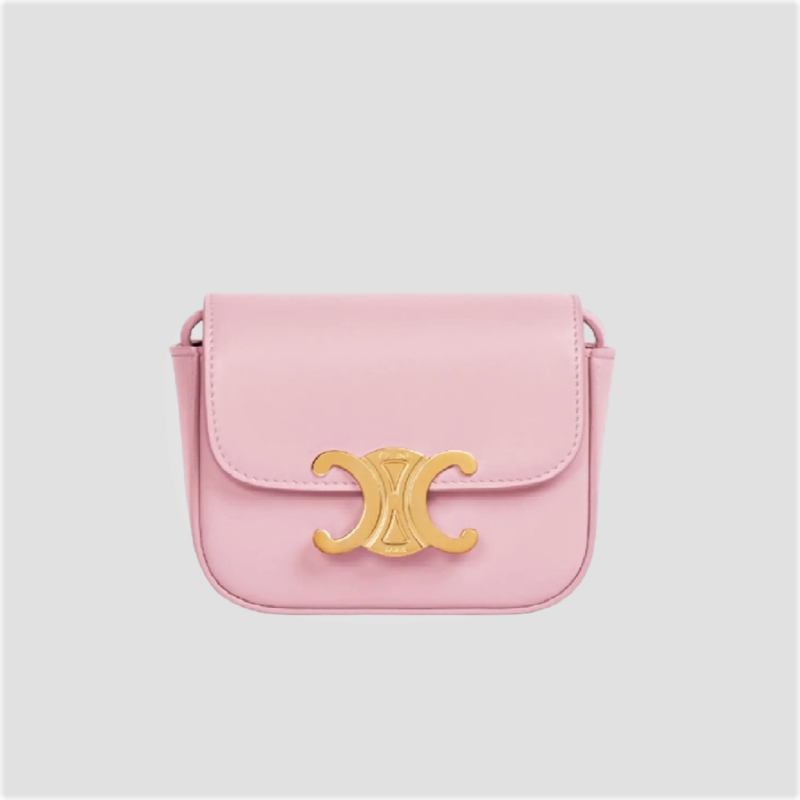CELINE MINI CLAUDE IN SHINY CALFSKIN? LIGHT PINK