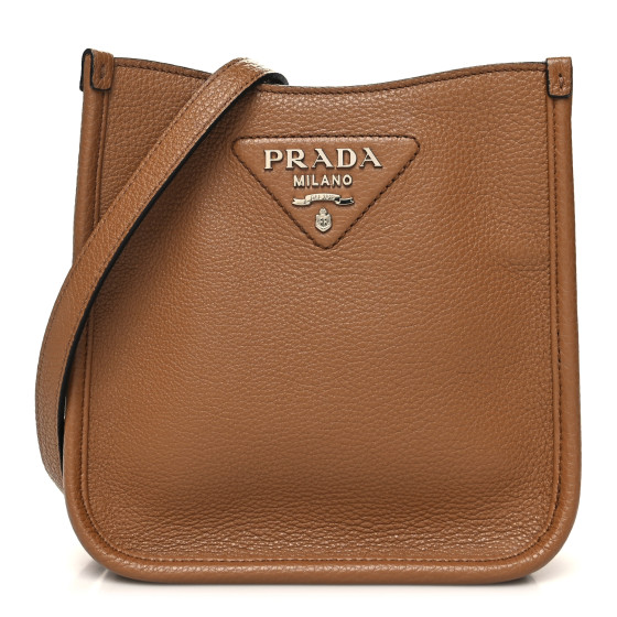 Vitello Daino Soft Mini Hobo Messenger Bag Caramel